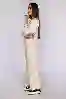 Resim Bej Normal Bel Wide Leg Kargo Pantolon