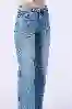 Resim Wide Leg Taş İşlemeli Denim Pantolon