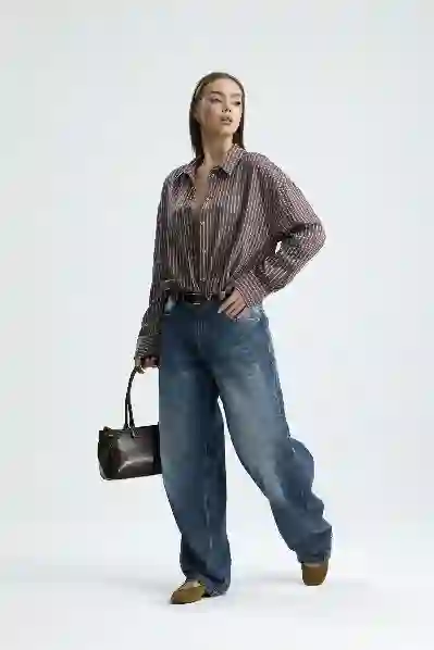 Resim Straight Düz Denim Pantolon