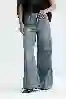 Resim Wide Leg Denim Jean Pantolon