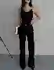 Resim Çarpraz Kemerli Yuksel Bel Wide Leg Jean