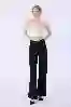 Resim Yüksek Bel Wide Leg Dizler Lazerlı Jeans