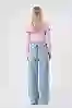 Resim Yuksek Bel Wide Leg Jean