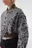 Resim Crop Oversize Lastikli Denim Bomber Ceket