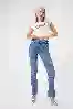 Resim Kemer Detayli Yuksek Bel Mom Jean