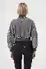 Resim Crop Oversize Lastikli Denim Bomber Ceket