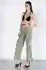 Resim Normal Bel Wide Leg Kargo Pantolon