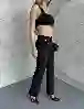 Resim Siyah Yüksek Bel Mom Jeans
