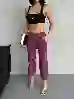 Resim Flare Dikiş Detaylı Jeans Pantolon