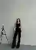 Resim Çarpraz Kemerli Yuksel Bel Wide Leg Jean