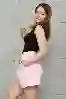 Resim Pembe Pilili Mini Şort