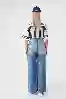 Resim Yuksek Bel Wide Leg Jean