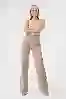 Resim Çarpraz Kemerli Yuksel Bel Wide Leg Jean