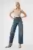 Resim Yuksek Bel Straight Jean