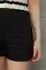 Resim Siyah Pilili Mini Şort