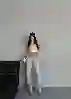 Resim Açik Gri Wide Leg Kalıp Denim Pantolon