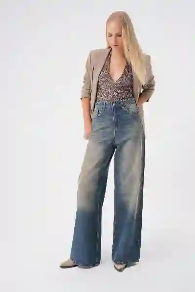 Resim Yuksek Bel Ekstra Wide Leg Jean