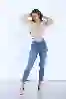 Resim Yüksek Bel Cepsiz Skinny Pantolon