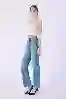 Resim Wide Leg Taş İşlemeli Denim Pantolon