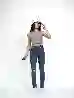 Resim Skinny Fit Normal Bel Yırtık Detaylı Jean Pantolon