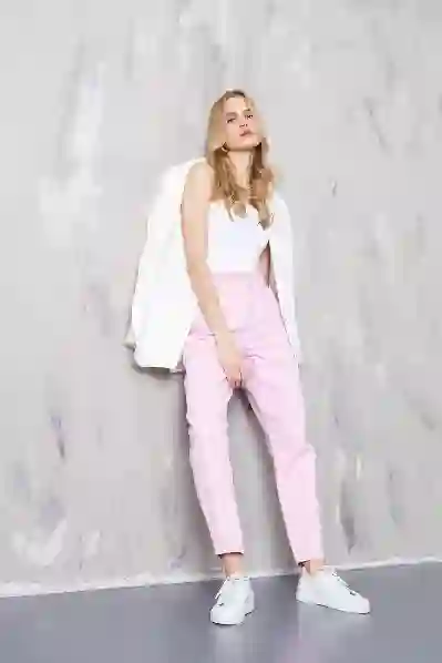 Resim Mom Bel lastıklı Jeans