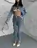 Resim Yüksel Bel Mom Jeans