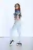 Resim Buz Mavi Yüksek Bel Skinny Jeans
