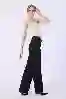 Resim Yüksek Bel Wide Leg Dizler Lazerlı Jeans