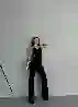 Resim Çarpraz Kemerli Yuksel Bel Wide Leg Jean